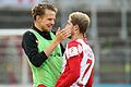 Gehen oder bleiben? Die Verträge von Kapitän Sebastian Schuppan (links) und Top-Torschütze Fabio Kaufmann, hier nach dem 2:0 gegen Kaiserslautern, laufen zum Saisonende aus.