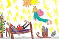 Eine der Gewinnerinnen beim Kreativ-Wettbewerbs der Main-Post zum Thema 'Nikolaus, wach auf!': Paula Maier (6) aus Rieneck zeigte, wie ein Engel den Nikolaus gerade weckt.