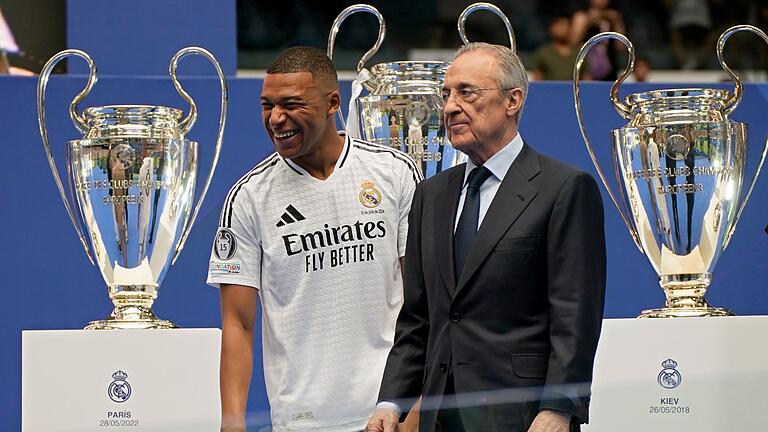 Vorstellung von Kylian Mbappé als Neuzugang von Real Madrid       -  Silber als Verpflichtung: Mbappé will mit Real Titel holen.