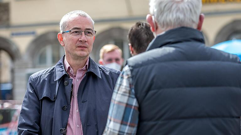 Nicht zur Bundestagswahl zugelassen: AfD-Direktkandidat Hansjörg Müller, hier bei seinem Wahlkampfauftakt im Mai in Würzburg.