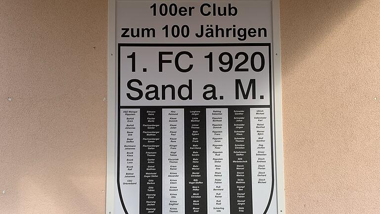 Im Jahr des 100-jährigen Bestehens hat der FC Sand den '100er-Club' gegründet. Dessen Einnahmen kann der Bayernligist derzeit gut gebrauchen.