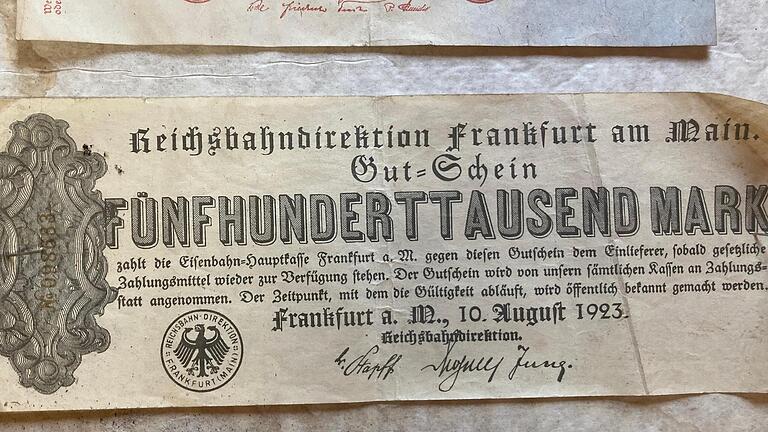 Ein Geldschein der Stadt Frankfurt vom August 2023       -  Ein Geldschein der Stadt Frankfurt vom August 2023