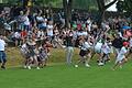 Haben die Fans der SG Burgwallbach/Leutershausen (Archivbild vom Relegationsspiel aus dem Vorjahr) diesmal wieder Grund zum Jubeln?