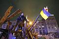 Protest in Kiew       -  Regierungskritischer Demonstrant auf dem Platz der Unabhängigkeit in Kiew. Der erste Krisengipfel in der Ukraine hat die politischen Kontrahenten nicht zueinander gebracht. Oppositionspolitiker Klitschko hofft auf einen «Marsch von Millionen». Foto: Sergej Dolzhenko