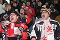 Auf ihre treuen Fans hoffen die Haßfurter Hawks beim Weihnachtsspiel gegen Bad Aibling. Daniel (links) und Vater Thomas Göpfert sind jedenfalls wieder vor Ort.