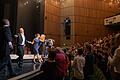 Es Bild, das nach fast zwei Jahren Pandemie ausgesprochen nostalgisch wirkt: Die Premiere von 'Comedian Harmonists' im Oktober 2019 vor vollem Haus im Mainfranken Theater.