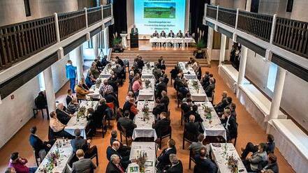 130 Gäste feierten in der Stadthalle den &bdquo;Meilenstein der Energiewende&ldquo;.