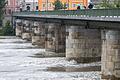 Hochwasser in Passau       -  In Passau gibt es nun wegen der Unwetter und des Hochwassers Sperrungen in der Altstadt. (Foto-aktuell vom 14.09)