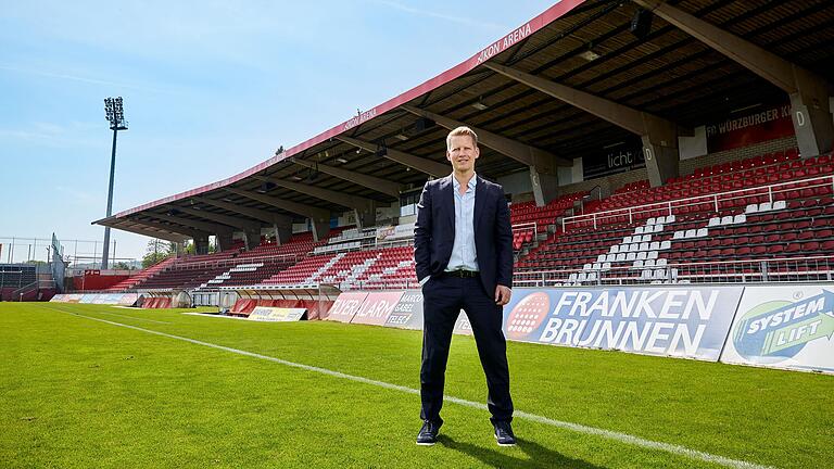 Der neue Vorstandsvorsitzende der Würzburger Kickers André Herber hofft, dass am Dallenberg bald wieder Drittliga-Fußball gespielt wird.