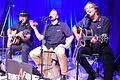 Das Publikum war restlos begeistert von der Unplugged-Musicnight am Samstagabend im voll besetzten Steinfelder Pfarrheim. - Hier das Trio Three 4 fun.