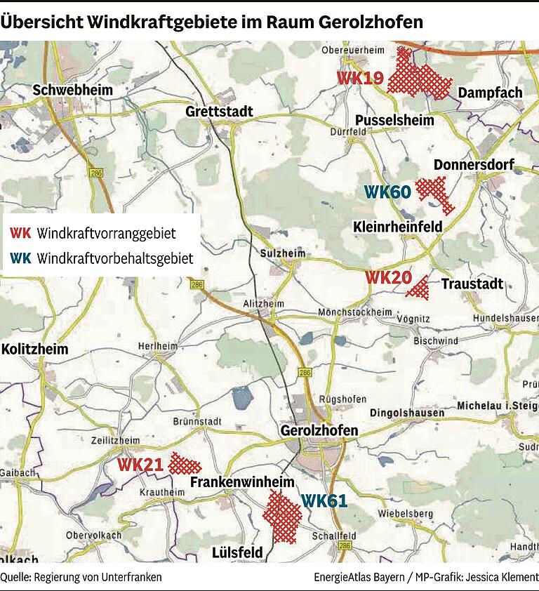 Ökostrom-Pläne: Wie konkret steht es um Bauvorhaben in den 5 Windkraft-Gebieten rund um Gerolzhofen? Ökostrom-Pläne: Wie konkret steht es um Bauvorhaben in den 5 Windkraft-Gebieten rund um Gerolzhofen?