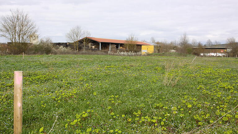 Auf dem Grundstück für das neue Feuerwehrhaus in Retzbach wurden bereits die Bohrstellen für die Bodenerkundung markiert. Die nahe Bundesstraße macht die Bauleitplanung kompliziert, so muss noch der bauliche Lärmschutz für Aufenthaltsräume und Büros aufgenommen werden.&nbsp;