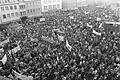 Der Marktplatz voller Gewerkschafter 1993. Schweinfurt war von der Krise der Metallindustrie hart betroffen.