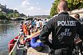 Die Polizei stoppte eine Protestaktion am Samstag in Würzburg.