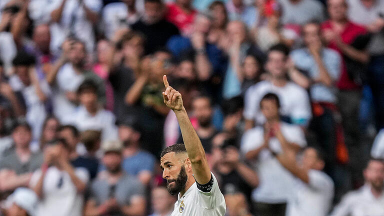 Real Madrid - Athletic Bilbao.jpeg       -  Karim Benzema von Real Madrid jubelt nach seinem Tor zum 1:1.