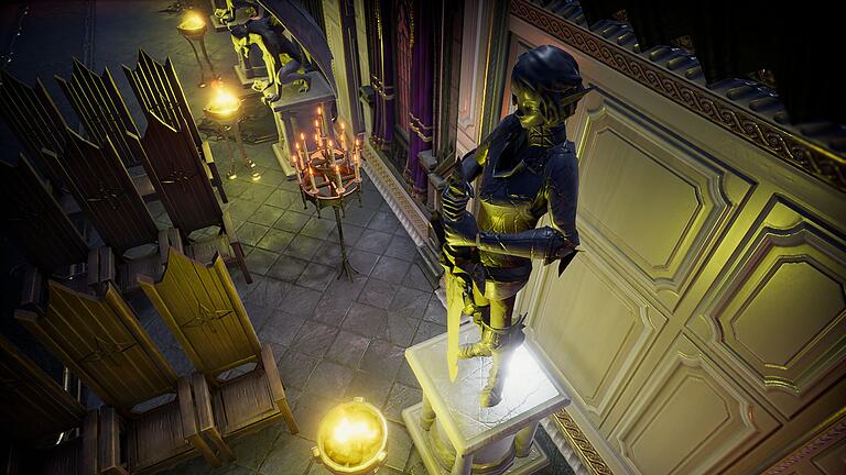 Screenshot vom Gameplay von „V Rising” - Wer sagt, dass ein Vampirschloss staubig sein muss? „V Rising” macht Spielerinnen und Spieler auch zu Baumeistern. Screenshot vom Gameplay von „V Rising” - Wer sagt, dass ein Vampirschloss staubig sein muss? „V Rising” macht Spielerinnen und Spieler auch zu Baumeistern.