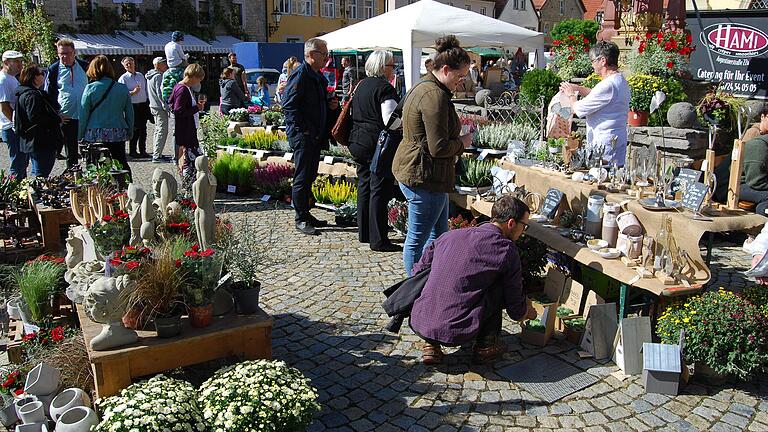 Herbstliche Floristik und Dekoratives stand beim sonntäglichen Markttag in Eibelstadt hoch im Kurs. Herbstliche Floristik und Dekoratives stand beim sonntäglichen Markttag in Eibelstadt hoch im Kurs.