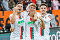 FC Augsburg - VfL Wolfsburg.jpeg       -  Die drei wertvollsten Spieler des FC Augsburg: (von links) Ermedin Demirovic, Arne Engels und Ruben Vargas.