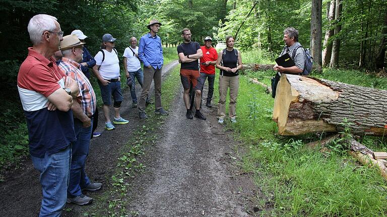Am Wertholzplatz im Zellinger Wald begann der diesjährige Waldbegang. Am Wertholzplatz im Zellinger Wald begann der diesjährige Waldbegang.