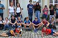 Zu einem Gruppenfoto trafen sich die Feuerwehrferienspaßteilnehmer der Geocachingtour in Prichsenstadt.