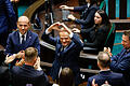 Polens Parlament bestimmt Tusk zum künftigen Regierungschef.jpeg       -  Das Herz wurde zum Symbol der Wahlkampagne des neuen polnischen Ministerpräsidenten: Donald Tusk versprach am Dienstag in seiner Regierungserklärung, alles zu tun, um die Spaltung seines Landes zu überwinden.