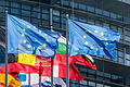 European Union Flags       -  Die Flagge der Europäischen Union in Straßburg.