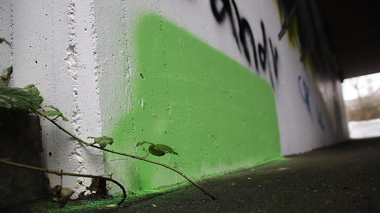Der zweite Anschlag auf das Graffito im Jahr 2018.