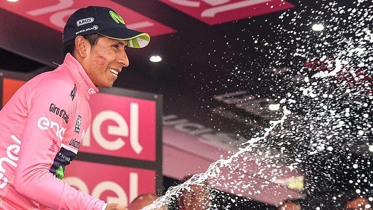 Nairo Quintana       -  Nairo Quintana trägt auf der letzten Etappe des Giro d?Italia das Rose Trikot. Foto: Alessandro Di Meo