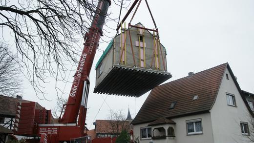 Kalthaus aus Nordheim/Rhön wird versetzt       -  Kalthaus aus Nordheim/Rhön wird versetzt