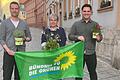 Der neue Vorstand der Ochsenfurter Grünen (von links): Thomas Lauer, Iris Eisenmann-Tappe und  Charles Leineweber.