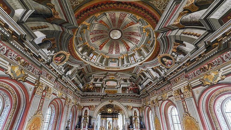 Ein Blick in die restaurierte Kirche St. Mauritius in Wiesentheid wenige Tage vor der Wiedereröffnung.