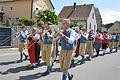 Den Festzug beim Bläsertreffen in Löffelsterz führte die Musikkapelle 'Frohsinn' an.