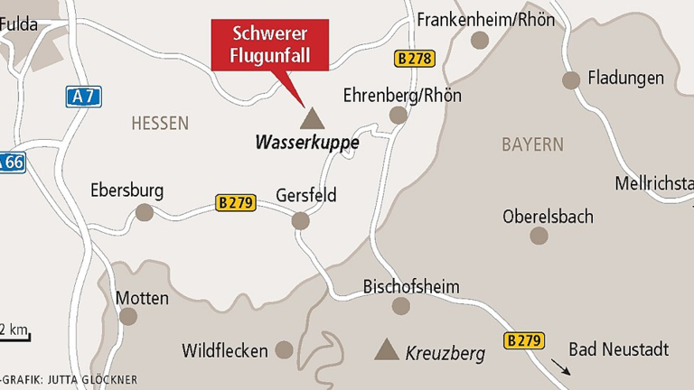 Der Unglücksort auf der Wasserkuppe. Der Unglücksort auf der Wasserkuppe.