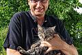 Sepp       -  Wettpartner: Sportchef Günther Schwärzer mit Kater Fidel.