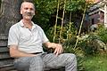 Stefan Hrnicek-Hubert, Direktkandidat der ÖDP für die Bundestagswahl 2021, in seinem 'Garten in der Gartenstadt'. Der 58-jährige Bundesbeamte fordert unter anderem Offenheit und Transparenz im Hinblick auf politische Entscheidungsprozesse.&nbsp; &nbsp;&nbsp;