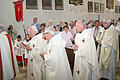 Archivbild: Drei Franziskaner feierten ihr Goldenes Priesterjubiläum. Die Patres Alexander, Martin und Raymund empfingen vor 50 Jahren vom Missionsbischof Edgar Hering in München St. Gabriel die Priesterweihe.