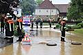 Der Deutsche Wetterdienst warnt vor schweren Unwettern am Mittwoch, die wieder zu Überschwemmungen führen können.