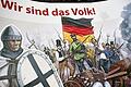 Leipziger Buchmesse       -  &bdquo;Wir sind das Volk&ldquo;: Ein Plakat der rechtskonservativen Wochenzeitung &bdquo;Junge Freiheit&ldquo; bei der Leipziger Buchmesse im Jahr 2016