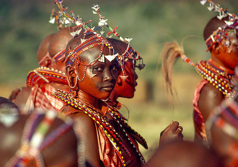 Massai-Mädchen in Kenia.&nbsp;