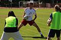 Sven Bender beim Fußball-Training in Kitzingen: Gleich mehrere Profis aus dem Spitzensport unterstützten ein Sport-Camp in den Pfingstferien.&nbsp;