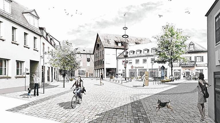 Der künftige Blick auf den Rathausplatz. Der künftige Blick auf den Rathausplatz.