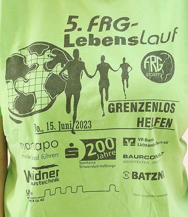 Das T-Shirt des Spendenlaufes