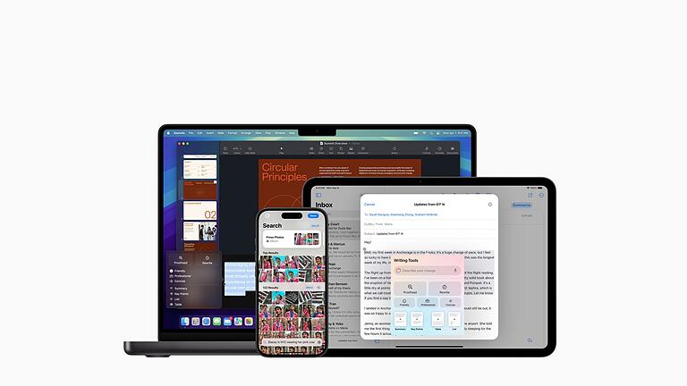 Apple Intelligence       -  Update! Apple bringt iOS und iPadOS 18.1 sowie macOS 15.1 mit etlichen neuen Funktionen für iPhone, iPad und Mac.