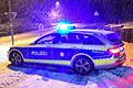 Die Polizei hatte wegen des Wintereinbruchs in Süddeutschland reichlich Einsätze in der Nacht auf Samstag.