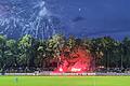 Pyrotechnik beim Regionalliga-Derby zwischen dem FC Schweinfurt 05 und FC Eintracht Bamberg im Sachs-Stadion: Erneut muss sich ein Fan vor Gericht verantworten.&nbsp;