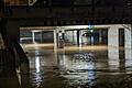 Die Parkgarage am Main in Kitzingen stand nach dem Starkregen am 2. Juni unter Wasser.