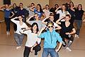 Im Auftrag des Projekts &bdquo;Mainpop kommt!&ldquo; des Bezirks Unterfranken kam die Dozentin Bettina Winkler in die Ballettschule On Point nach Haßfurt, um dort für die Leistungsklasse 3 einen kostenlosen Spezial-Workshop zum Thema &bdquo;Musical&ldquo; zu geben.