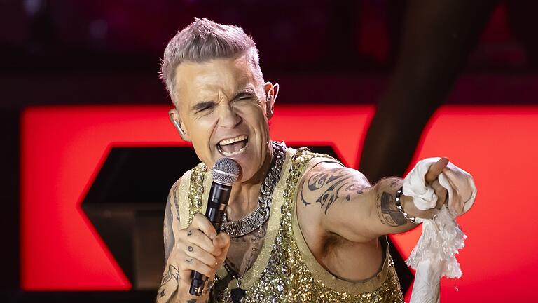Robbie Williams       -  Sieben Auftritte in Deutschland: Für die Konzerte von Superstar Robbie Williams beginnt der Vorverkauf. (Archivbild)