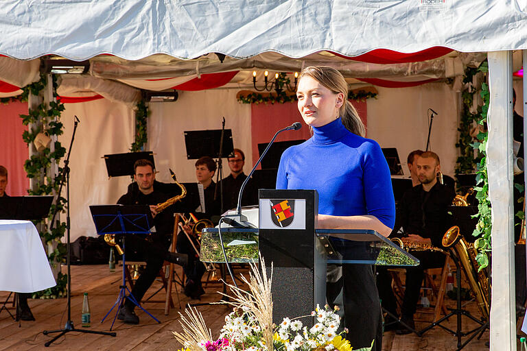 Sie kam als gebürtige Würzburgerin gerne zur Eröffnung der Mainfranken-Messe: Bayerns Digitalministerin Judith Gerlach. Sie kam als gebürtige Würzburgerin gerne zur Eröffnung der Mainfranken-Messe: Bayerns Digitalministerin Judith Gerlach.