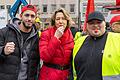 Bei der Kundgebung der IG Metall am 18. April auf dem Marktplatz in Schweinfurt waren auch zahlreiche Politikerinnen und Politiker vertreten. Im Bild:&nbsp; Die CSU-Bundestagsabgeordnete Anja Weisgerber (Mitte).